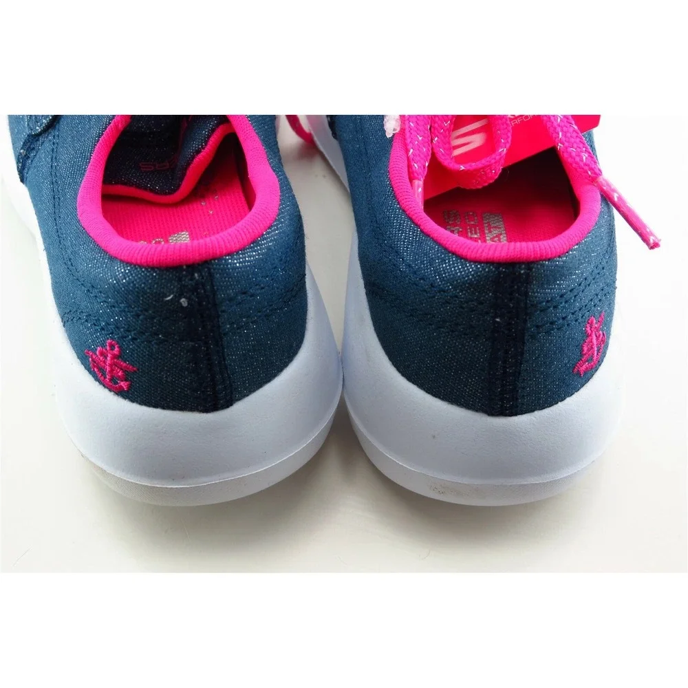 Skechers Toddler Girls'‎ Goga Mat Shoes Size 11 Blue Fabric Lace Up Lightweight